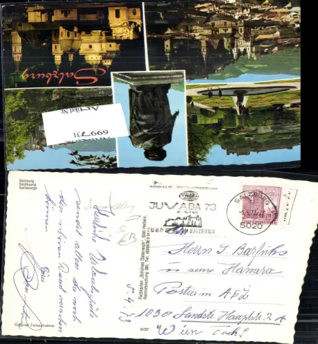 699731 Stempel Salzburg n. Wien Juvaba Ausstellung 1977