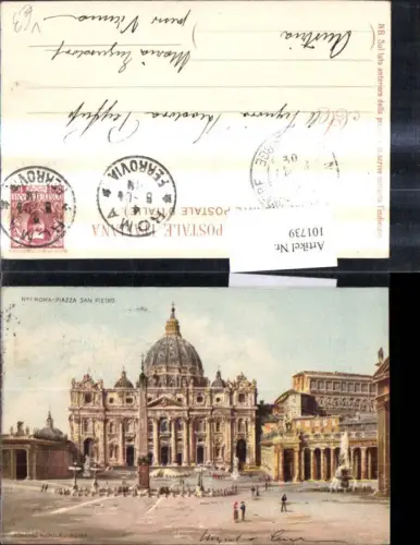 101739,Künstler Ak Lazio Roma Rom Piazza San Petro Petersplatz Vatikan Petersdom pub Ernesto Richter