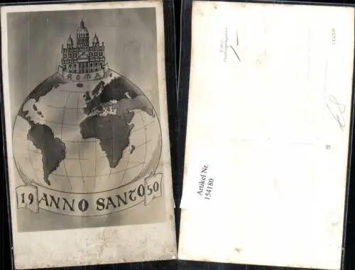 154180,Roma Rom Vatikan Anno Santo 1950 Jubiläumskarte 1950 Globus m. Vatikan oben Lazio