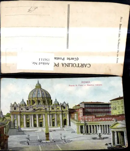 156311,Lazio Roma Rom Piazza S. Pietro e Basilica Vaticana Vatikan Petersdom