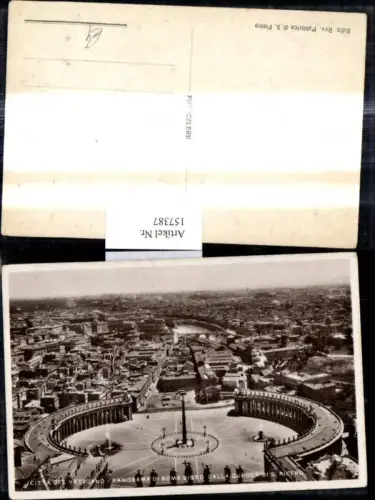 157387,Lazio Roma Rom Citta del Vaticano Panorama di Roma visto dalla Cupola di S. Pietro Vatikan