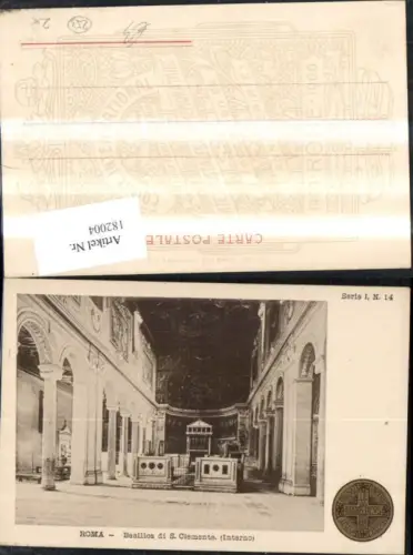 182004,Lazio Roma Rom Basilica di S. Clemente Interno Vatikan