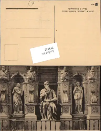 353132,Lazio Roma Rom Vatikan Chiesa S. Pietro in Vincoli Mose di Michelangelo Statuen