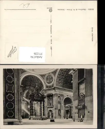 371226,Lazio Roma Rom Basilica di S. Pietro Interno Vatikan Petersdom Innenansicht