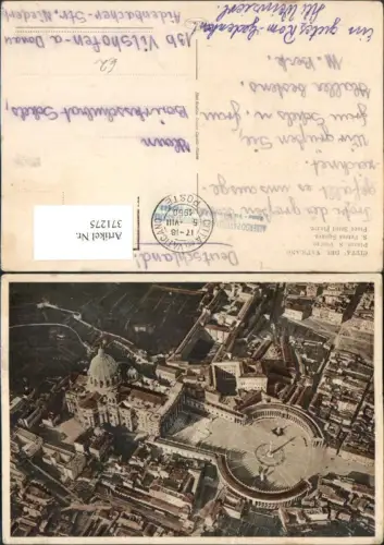 371275,Lazio Roma Rom Vaticano Vatikan Piazza S. Pietro Petersplatz Fliegeraufnahme