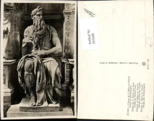 397699,Lazio Roma Rom Vatikan Chiesa di S. Pietro Mose di Michelangelo Statue