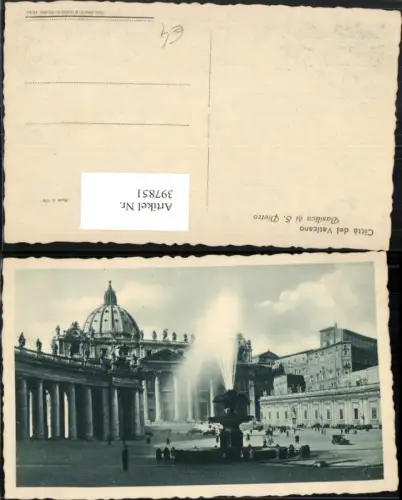 397851,Lazio Roma Rom Citta del Vaticano Vatikan Basilica S. Pietro Petersdom Brunnen