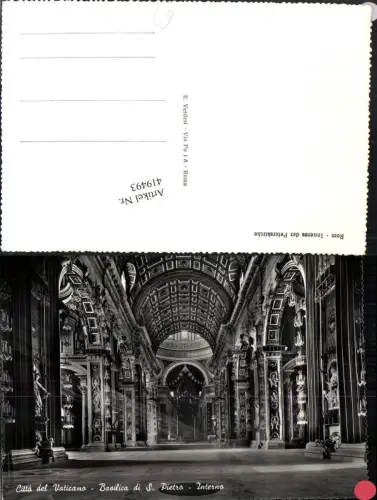 419493,Lazio Roma Rom Citta del Vaticano Vatikan Basilica di S. Pietro Petersdom Innenansicht