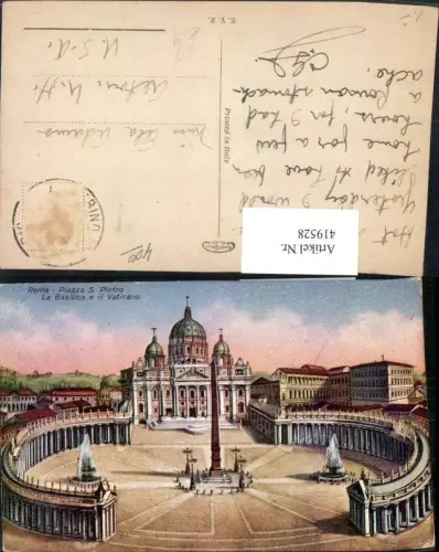 419528,Lazio Roma Rom Vatikan Piazza S. Pietro Basilica Petersdom Obelisk