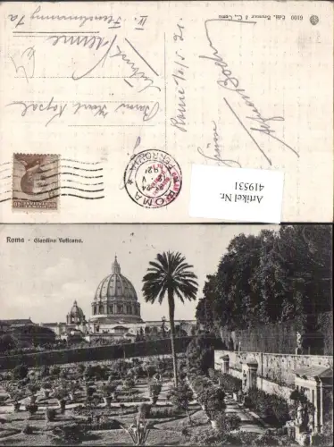 419531,Lazio Roma Rom Giardino Vaticano Vatikan Garten Kuppel