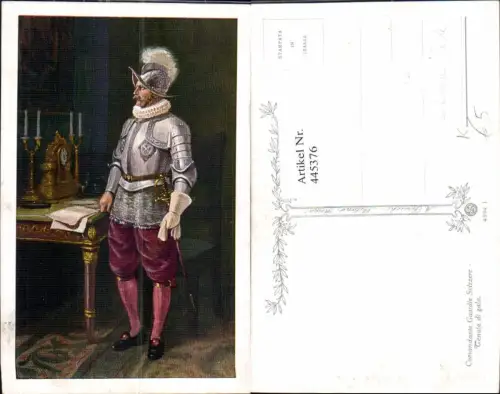 445376,Künstler Ak Gomandante Guardie Svizzere Schweizer Garde Vatikan Religion