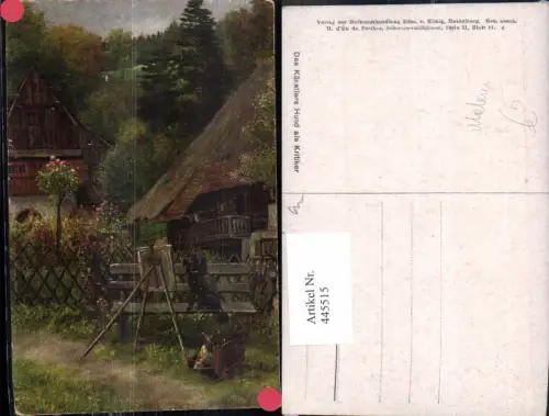 445515,Künstler Ak Des Künstlers Hund als Kritiker Maler Künstler