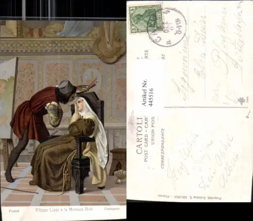 445516,Künstler Ak Gastagnola Filippo Lippi e la Monaca Buti Maler Künstler Malerei
