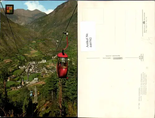 449792,Andorra Encamp Telecabines al Llac Engolasters Totale Seilbahn Bergkulisse