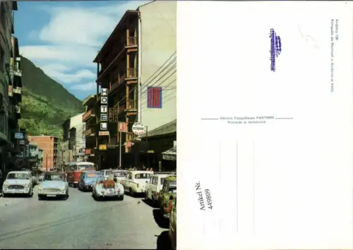 449809,Andorra Avinguda de Meritxell a Andorra la Vella Straßenansicht Hotel Fiat