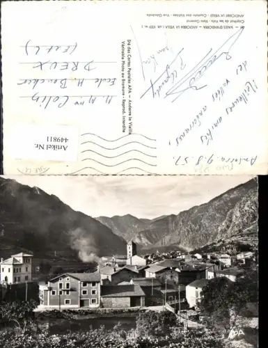 449811,Andorra La Vella Capital de les Valls Totale Bergkulisse