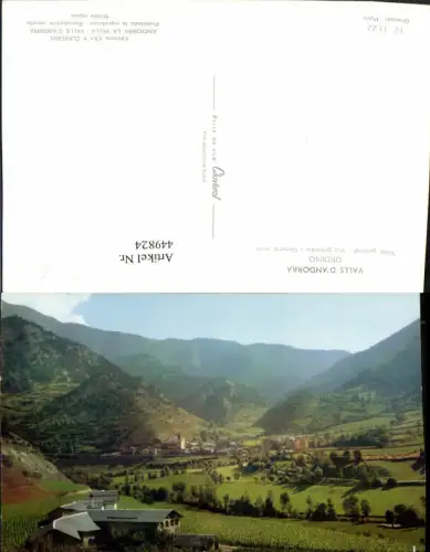 449824,Andorra Ordino Vista general Totale Bergkulisse