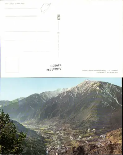 449830,Andorra Vista panoramica de les Escaldes Totale Bergkulisse