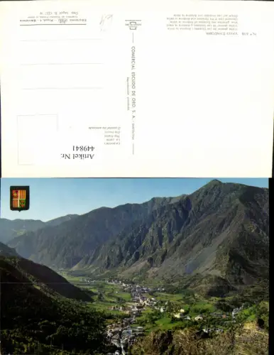 449841,Andorra Vista general de Les Escaldes i Andorra la Vella Totale Bergkulisse