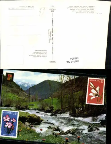 449854,Andorra Vall Arinsal i Riu Arinsal Landschaft Bach Bergkulisse