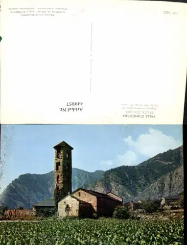 449857,Andorra Santa Coloma Esglesia romanica Kirche Bergkulisse