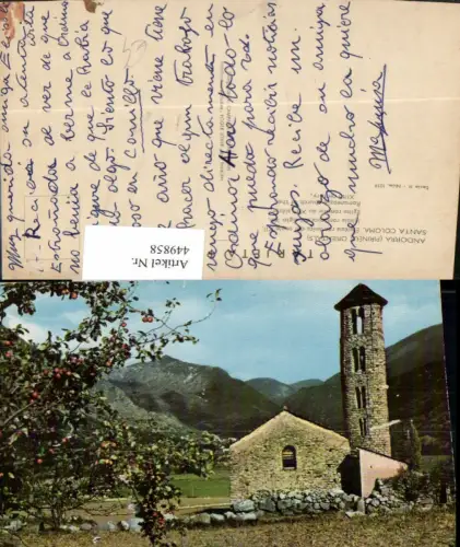 449858,Andorra Santa Coloma Esglesia romanica Kirche Bergkulisse