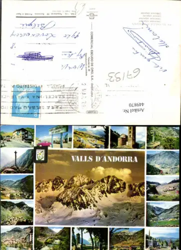 449870,Andorra Diferents aspectes Kirche Port Envalira Brücke Mehrbildkarte