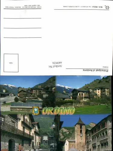 449926,Andorra Ordino Teilansichten Kirche Mehrbildkarte