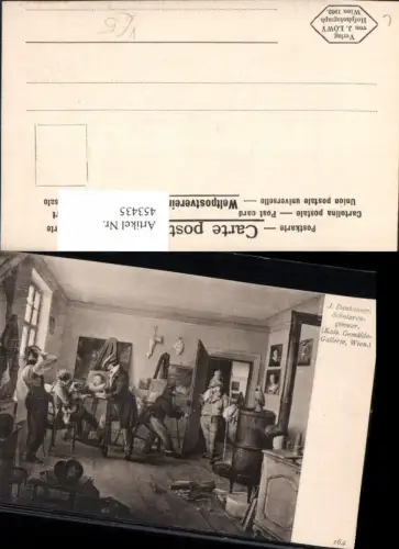 453435,Künstler Ak J. Danhauser Scholarenzimmer Maler Künstler pub J. Löwy 164