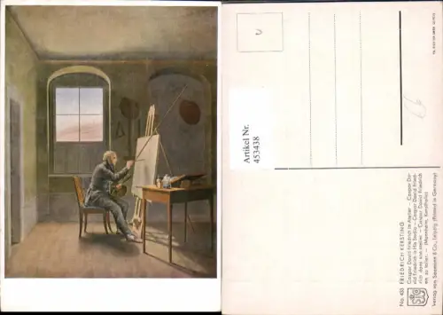 453438,Künstler Ak Friedrich Kersting Caspar Friedrich im Atelier Maler Künstler