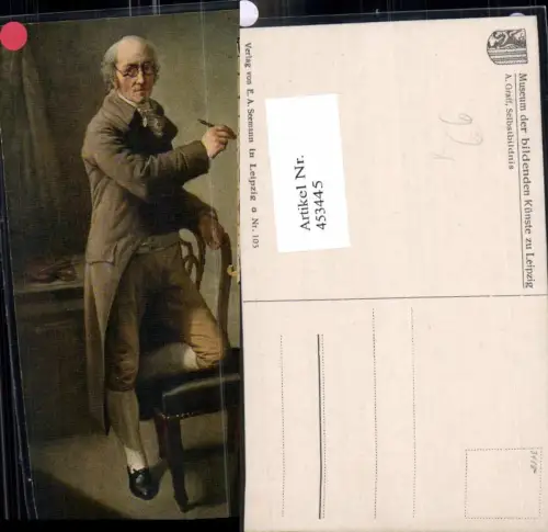 453445,Künstler Ak A. Graff Selbstbildnis Maler Künstler