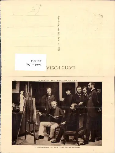 453464,Künstler Ak H. Fantin-Latour Un Atelier aux Batignolles Maler Künstler
