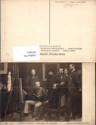 453465,Künstler Ak H. Fantin-Latour Un Atelier aux Batignolles Maler Künstler