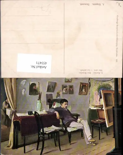 453471,Künstler Ak A. Korine Der kranke Maler Russische Künstler