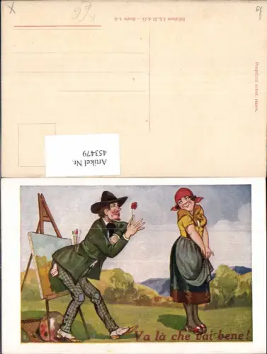 453479,Künstler Ak Didone Maler Künstler Blume für Frau
