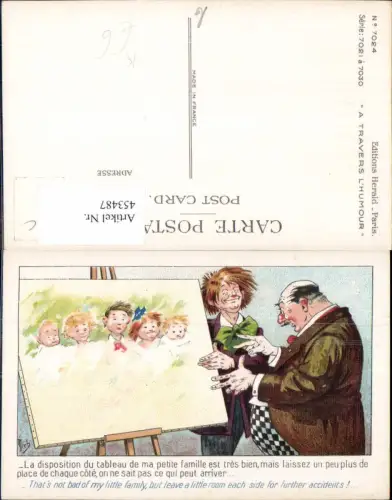453487,Künstler Ak Mich A Travers l Humor Maler Künstler
