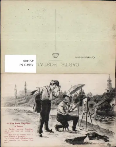 453488,Künstler Ak Nos Bons Paysans Le Peintre Maler Künstler