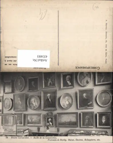 453493,Paris Carnavalet Museum Portraits de Bailly Marat Danton Robespiere Maler Künstler