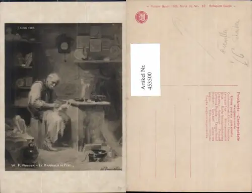 453500,Künstler Ak W. F. Warden Le Marbrier de Pise Schnitzer Künstler pub Pariser Salon VI/60