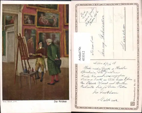 453512,Künstler Ak Theo Rikoff Der Kritiker Maler Künstler