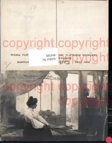 464388,Künstler Ak Edouard Nui Recueillement Frau Pinsel Maler Künstler