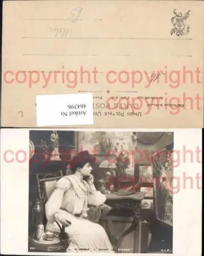 464396,Künstler Ak M. Chabas Devant Les Etudes Frau v. Gemälde Maler Künstler