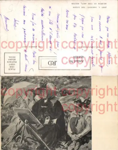 464404,Künstler Ak John S. Sargent The Lesson Frauen Staffelei Maler Künstler