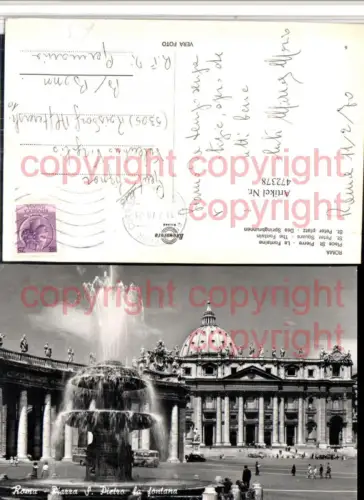472378,Vatican Vatikan Roma Piazza S. Pietro la fontana Brunnen