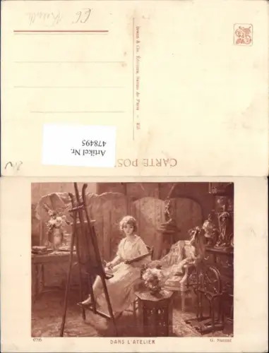 478495,Künstler Ak G. Surand Dans L Atelier Malerin Künstlerin