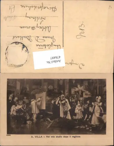 478497,Künstler Ak A. Villa Nel mio studio dopo il veglione Maler Künstler