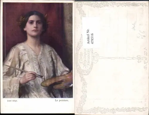 478516,Josef Köpf La peinture Malerin Künstlerin Farbpalette Pinsel pub B.K.W.I. 1050