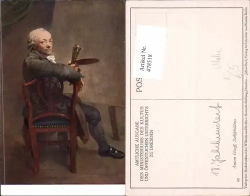 478518,Künstler Ak Anton Graff Selbstbildnis Maler Künstler
