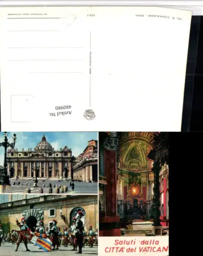480980,Vatican Vatikan Citta Petersdom Wachen Mehrbildkarte