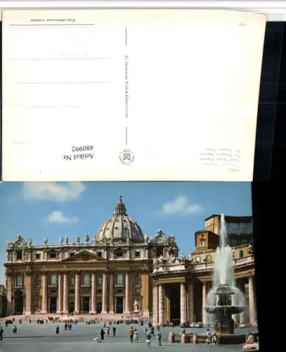 480992,Vatican Vatikan Piazza S. Pietro Petersplatz Petersdom Brunnen
